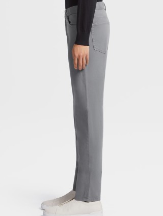 Світло-сірі джинси Zegna крою slim з додаванням еластану: фото 1 - Invogue