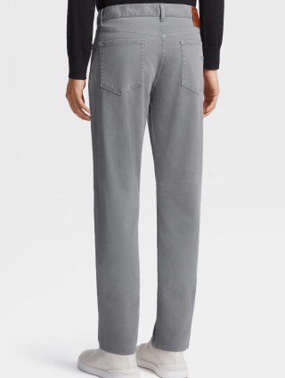 Світло-сірі джинси Zegna крою slim з додаванням еластану: фото 2 - Invogue