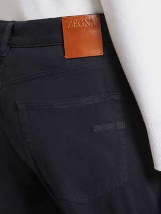 Темно-сині джинси Zegna крою slim з додаванням еластану: фото 3 - Invogue