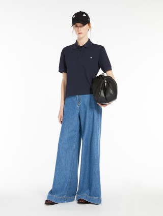 Синие джинсы WEEKEND MAX MARA широкие: фото 1 - Invogue