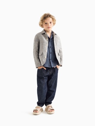 Темно-сині джинси Emporio Armani бавовняні: фото 1 - Invogue