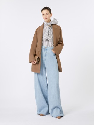 Голубые джинсы MAX MARA широкого кроя: фото 1 - Invogue