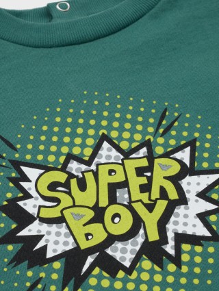 Зелена футболка EMPORIO ARMANI KIDS : фото 2 - Invogue