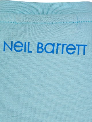 Голубая футболка NEIL BARRETT: фото 3 - Invogue