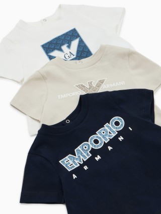 Набор Emporio Armani из трех детских футболок: фото 2 - Invogue