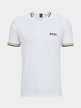 Белая футболка BOSS: фото - Invogue