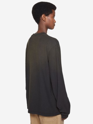 Черный лонгслив Acne Studios с логотипом: фото 2 - Invogue