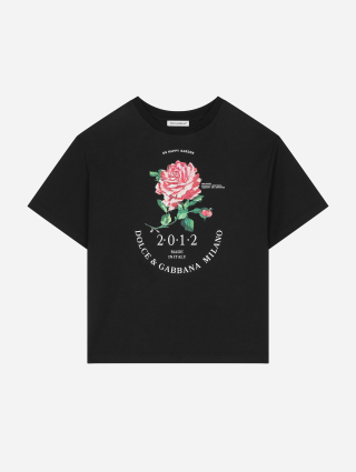 Черная футболка Dolce&Gabbana из джерси: фото Черная футболка Dolce&Gabbana из джерси: фото - Invogue