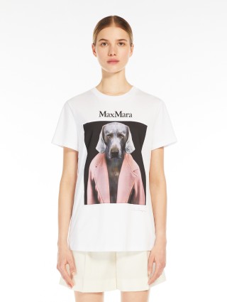 Біла футболка Max Mara з принтом: фото 1 - Invogue