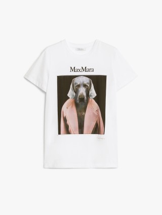 Біла футболка Max Mara з принтом: фото - Invogue