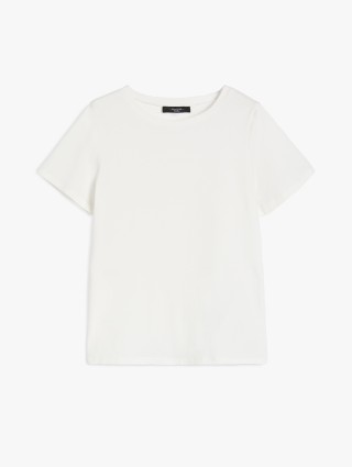 Белая футболка Weekend Max Mara из органического хлопка: фото - Invogue