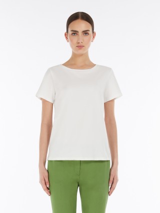 Белая футболка Weekend Max Mara из органического хлопка: фото 2 - Invogue