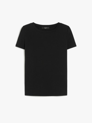 Черная футболка Weekend Max Mara из органического хлопка: фото - Invogue