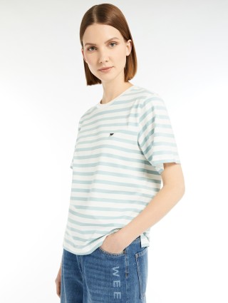 Футболка в полоску WEEKEND MAX MARA из хлопкового трикотажа: фото 4 - Invogue