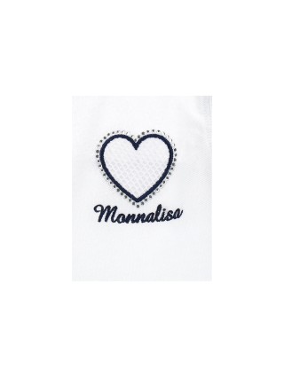 Белая майка MONNALISA хлопковая: фото 2 - Invogue