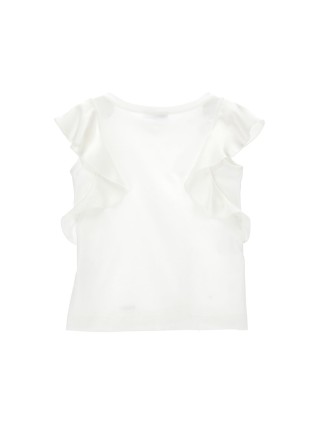 Молочная майка MONNALISA с рюшами: фото 1 - Invogue