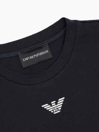 Синяя футболка с логотипом Emporio Armani: фото 2 - Invogue