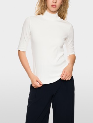 Белая  футболка MARC CAIN из эластичного хлопка: фото 2 - Invogue