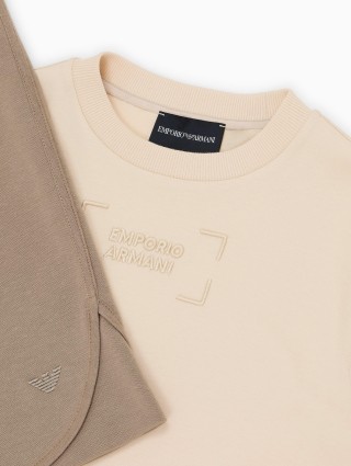 Бежевый комплект EMPORIO ARMANI KIDS из хлопка: фото 2 - Invogue