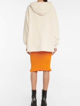 Бежевое худи Acne Studios с принтом: фото 2 - Invogue