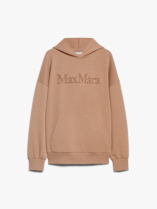 Темно-бежевое худи Max Mara с логотипом: фото - Invogue