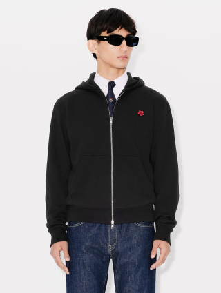 Чорне худі KENZO з застібкою-блискавкою: фото 2 - Invogue