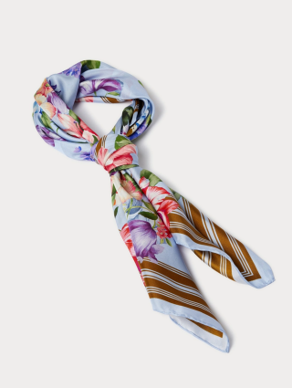 Блакитна хустка MARINA RINALDI шовкова: фото 2 Блакитна хустка MARINA RINALDI шовкова: фото 2 - Invogue