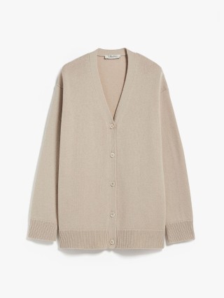 Кремовый кардиган MAX MARA из шерсти и кашемира: фото - Invogue