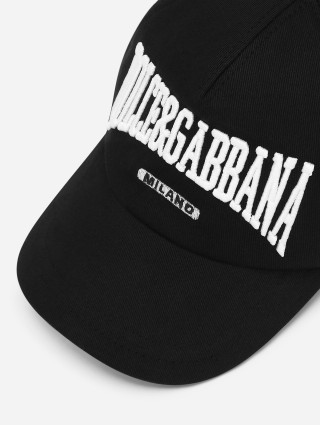 Чорна кепка Dolce&Gabbana з логотипом: фото 2 - Invogue