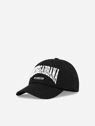 Чорна кепка Dolce&Gabbana з логотипом: фото - Invogue