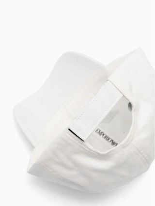 Белая кепка Emporio Armani хлопчатобумажная: фото 1 - Invogue