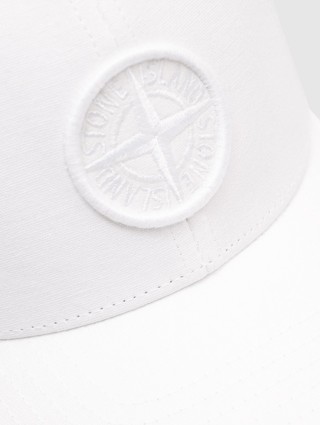 Белая кепка STONE ISLAND с логотипом: фото 2 - Invogue
