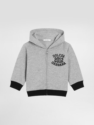 Серое худи DOLCE&GABBANA KIDS флисовое: фото Серое худи DOLCE&GABBANA KIDS флисовое: фото - Invogue