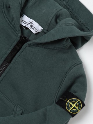 Темно-синяя кофта Stone Island с капюшоном: фото 2 - Invogue