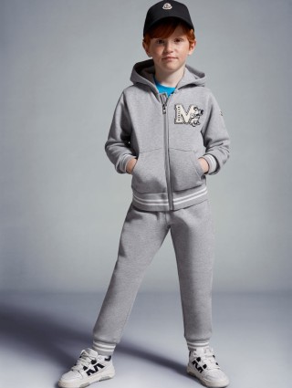 Серые кофта, брюки MONCLER ENFANT: фото 4 - Invogue