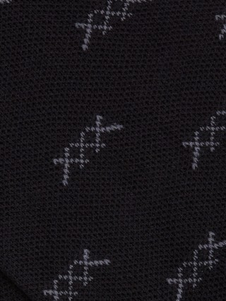 Чорні спортивні шкарпетки Zegna вкороченого крою в принт: фото 2 - Invogue