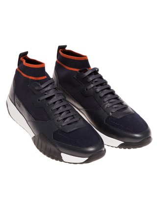 Черные кроссовки BOSS с манжетой: фото 4 - Invogue