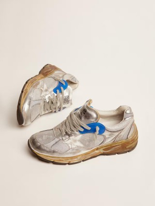 Сріблясті кросівки Golden Goose на шнурівці: фото 2 - Invogue
