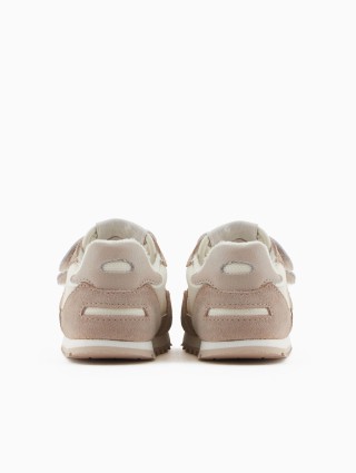 Бежеві кросівки Emporio Armani з нашивкою: фото 1 - Invogue