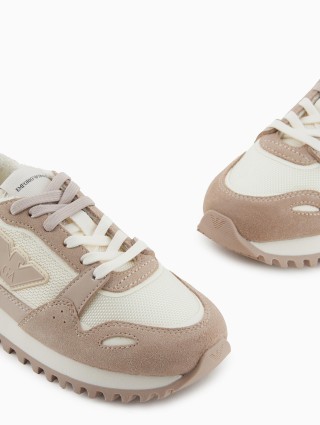 Бежеві кросівки Emporio Armani з логотипом: фото 3 - Invogue