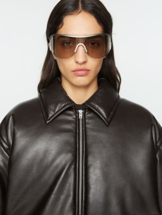 Коричневая куртка-бомбер Acne Studios свободного кроя: фото 4 - Invogue