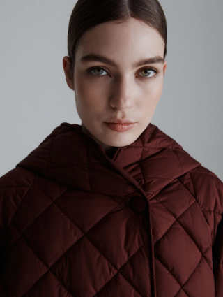 Бордова куртка MARELLA стьобана: фото 5 - Invogue