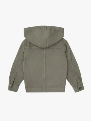 Зеленая куртка Emporio Armani с джинсовым передом: фото 2 - Invogue