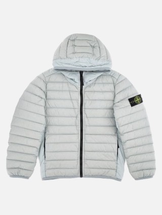 Серая куртка STONE ISLAND с капюшоном: фото - Invogue