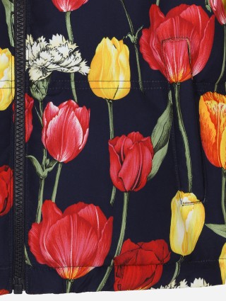 Черная куртка Dolce&Gabbana с цветочным принтом: фото 4 - Invogue