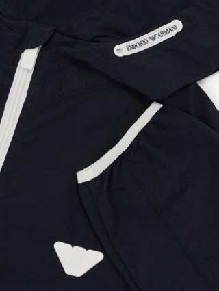 Темно-синяя куртка Emporio Armani с капюшоном: фото 3 - Invogue