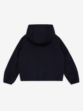 Темно-синяя куртка Emporio Armani с капюшоном: фото 1 - Invogue