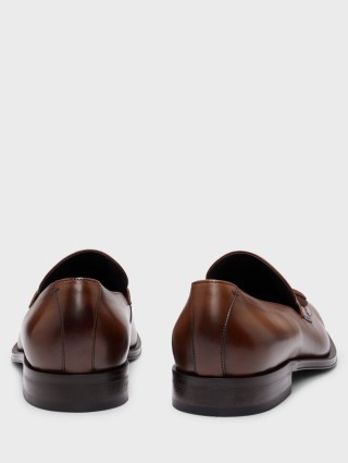 Коричневые лоферы BOSS: фото 3 - Invogue