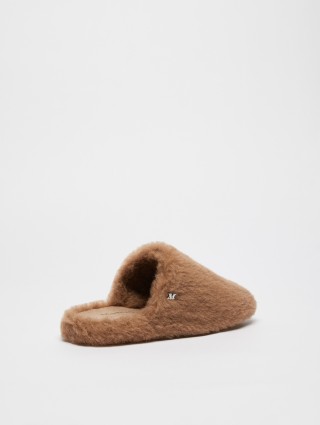 Темно-бежевые мюли Max Mara Teddy: фото 3 - Invogue