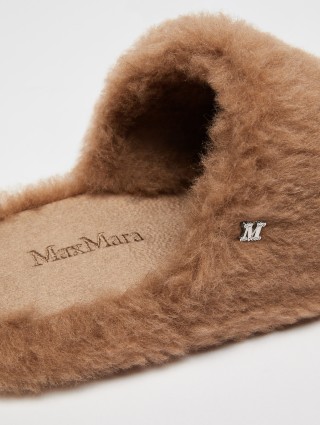 Темно-бежевые мюли Max Mara Teddy: фото 4 - Invogue